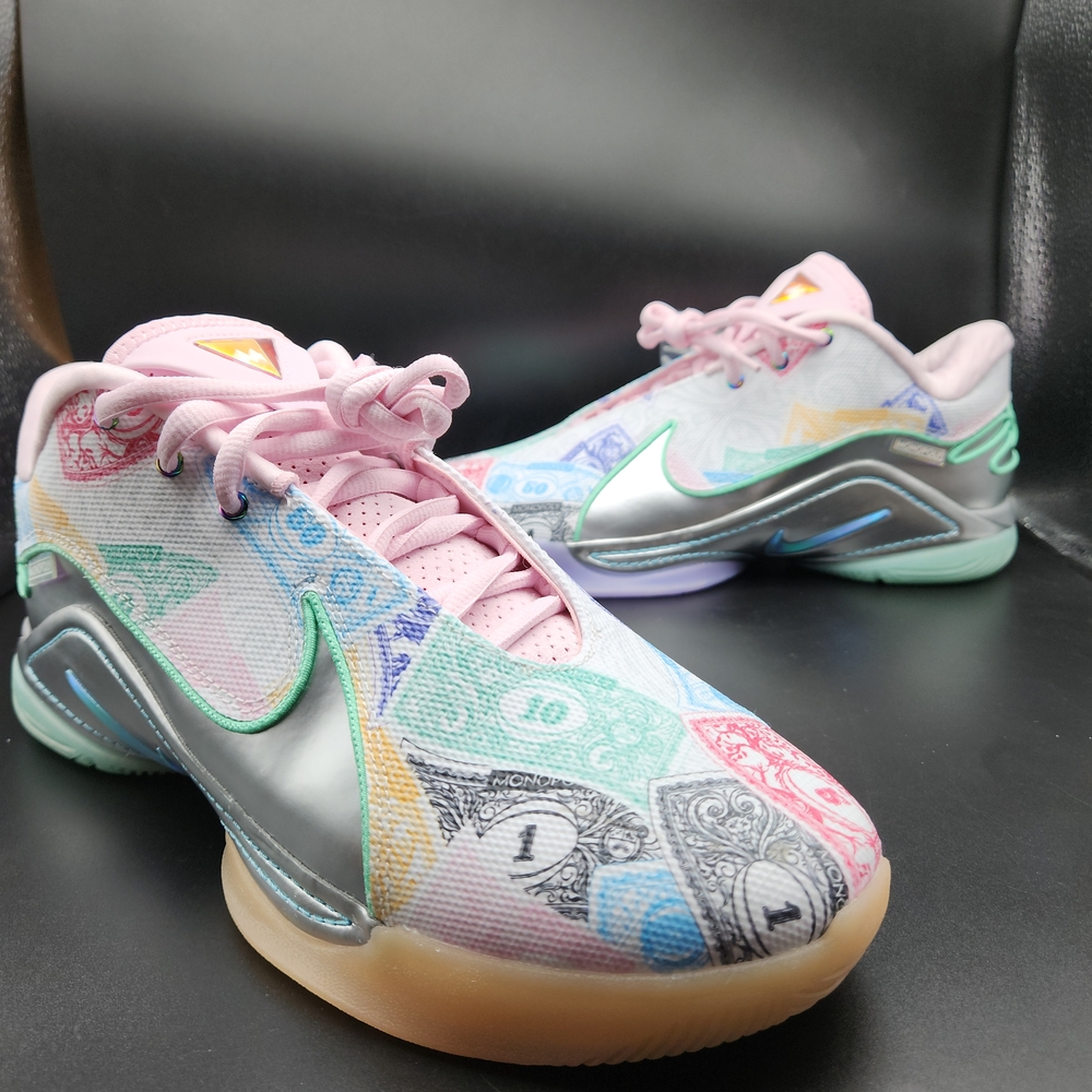Nike LeBron XXII Monopoly Currency Sneakers Shoes 2 Laces FZ1097-100 New